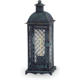 EGLO lampa stołowa Winsham, lampka stołowa latarnia, światło