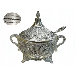 Cukiernica Cukierniczka Posrebrzana Wzór Filigran Na POŻEGNANIe