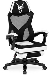 Elior Biało-czarny ergonomiczny fotel obrotowy - Vixo