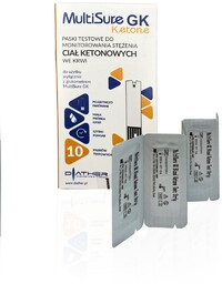 Multisure GK paski do ciał ketonowych 10 sztuk