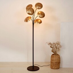 Holländer Lampa stojąca designerska NUVOLA, mosiężny / złoty,