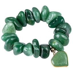 SAMBA Bransoletka kwarc zielony serce