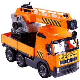 Polesie Wader 4-cz. zestaw z ciężarówką i żurawiem,