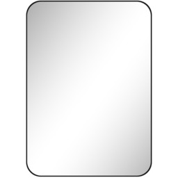 Lustro łazienkowe poziome lub pionowe, czarne, 50 70