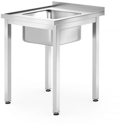 STÓŁ ZE ZLEWEM 600x600x850 mm KITCHEN LINE SKRĘCANY