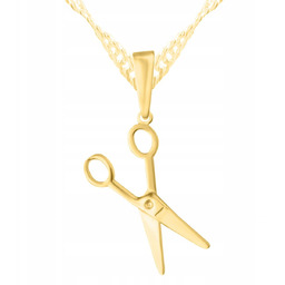 Złoty Naszyjnik z Nożyczkami Nożyczki dla Fryzjerki Nożyce
