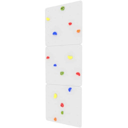 Ścianka wspinaczkowa dla dzieci biała z kolorowymi kamieniami