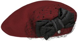 Beret Baskijski Wełniany Serricella by Lierys, bordowy, One