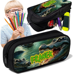 Piórnik TUBA z imieniem Dinozaury Krokodyle Personalizowany Szkolny