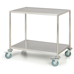 Nierdzewny wózek półkowy bez rękojeści, 2 półki, 815