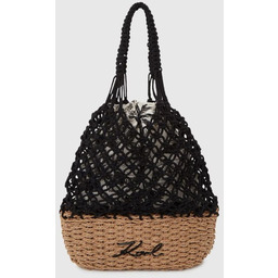 Karl Lagerfeld Torba plażowa w czarnym kolorze