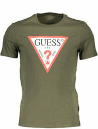 GUESS JEANS MĘSKI T-SHIRT Z KRÓTKIM RĘKAWEM ZIELONY