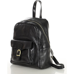 Elegancki plecak damski skórzany premium MARCO MAZZINI czarny