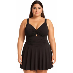 GÓRA od stroju kąpielowego PLUS SIZE TANKINI czarny