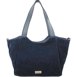 Barberinis Torebka damska zamszowa typu worek - Granatowa