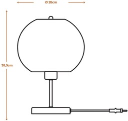 Lampa stołowa LEDVANCE Ball, brązowa, tektura falista, stal,