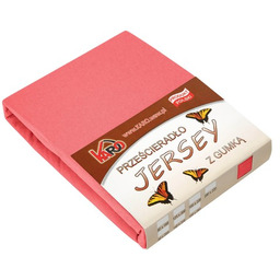 Prześcieradło jersey z gumką 90x200 malinowe P46-90 grube