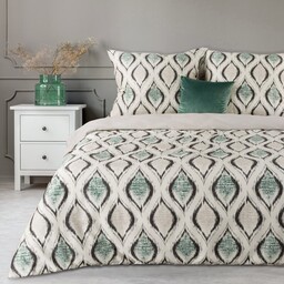 Eurofirany Pościel satynowa 220x200 Spring 12 Geometria kremowa