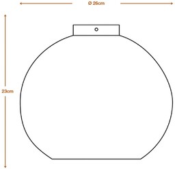 LEDVANCE Lampa sufitowa Ball, możliwość ściemniania, brązowy /