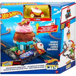 Hot Wheels Zestaw Rajdowa Lodziarnia z autkiem ciasteczkiem