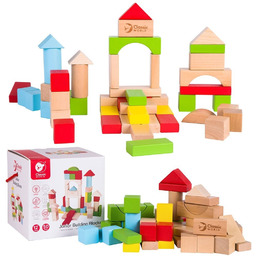 CLASSIC WORLD Drewniane Klocki Dla Dzieci 50 el.