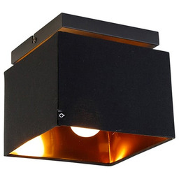 Inteligentna lampa sufitowa czarna ze złotem, w tym