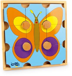 Legler Puzzle niedźwiedź i motyl drewniane puzzle