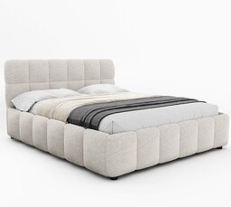 Łóżko tapicerowane z pojemnikiem 4583G 180x200 Boucle Biały