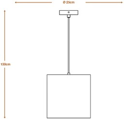 LEDVANCE Lampa wisząca Cylinder, możliwość ściemniania, brązowy /