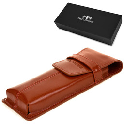 Piórnik Skórzany etui na pióro granatowe Beltimore J03