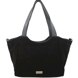 Barberinis Torebka damska zamszowa typu worek - Czarna