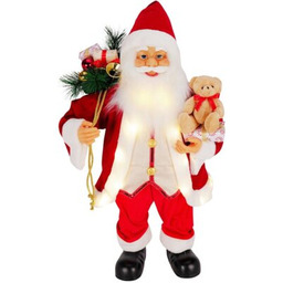 CHRISTMAS DECORATION Figurka dekoracyjna Święty Mikołaj 80 cm