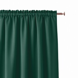 Zasłony gotowe na taśmie butelkowa zieleń 140x250cm