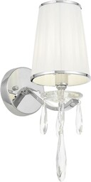 LAMPA ŚCIENNA KINKIET KRYSZTAŁOWY BIAŁY ALESSIA W1