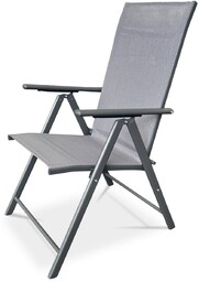 Autronic Krzesło ogrodowe metal, tekstyl, szary, AZC-S1 116