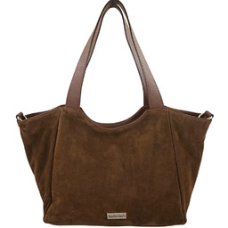 Barberinis Torebka damska zamszowa typu worek - Brązowa