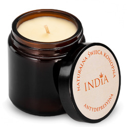 NATURALNA świeca konopna ANTYDEPRESYJNA o zapachu PACZULI