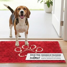 Dog Gone Smart Wycieraczka Dirty Dog, średnia, bordowa