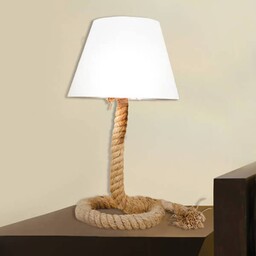Näve Lampa stołowa Rope, kremowy / amber, salon
