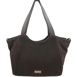 Barberinis Torebka damska zamszowa typu worek - Brązowa