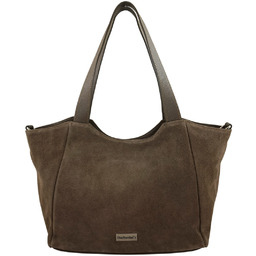 Barberinis Torebka damska zamszowa typu worek - Beżowa