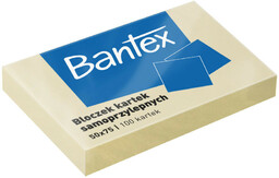 Notes samoprzylepny 50x75mm 100 kartek żółty BANTEX 1szt.