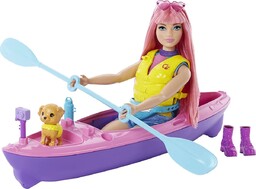 Barbie lalka Daisy z kajakiem i pieskiem zestaw