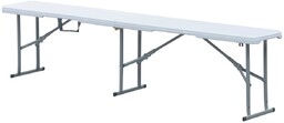 Ławka ogrodowa Autronic, metal, tworzywo sztuczne,biała, AZ-K 1001