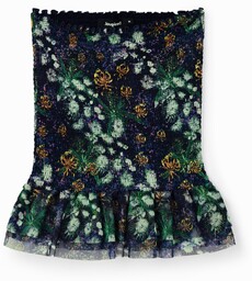 Dopasowana spódnica mini w kwiaty