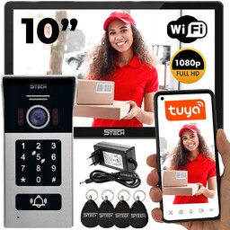 Wideodomofon 5TECH Cyfrowy 2-żyłowy Virgo Monitor 10 Stacja