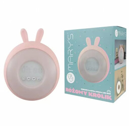 MW20774 Różowy budzik z lampka króliczek Led Rgb