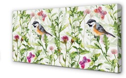 Obraz na płótnie Malowany ptak w trawie