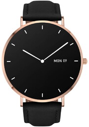 Smartwatch Garett Verona złoto-czarny skórzany