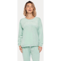 Ciepła damska piżama RAMONA Miętowy